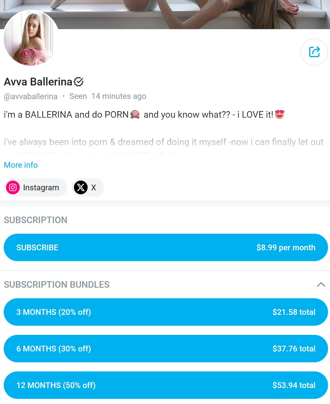 avva Ballerina austrian onlyfans creator