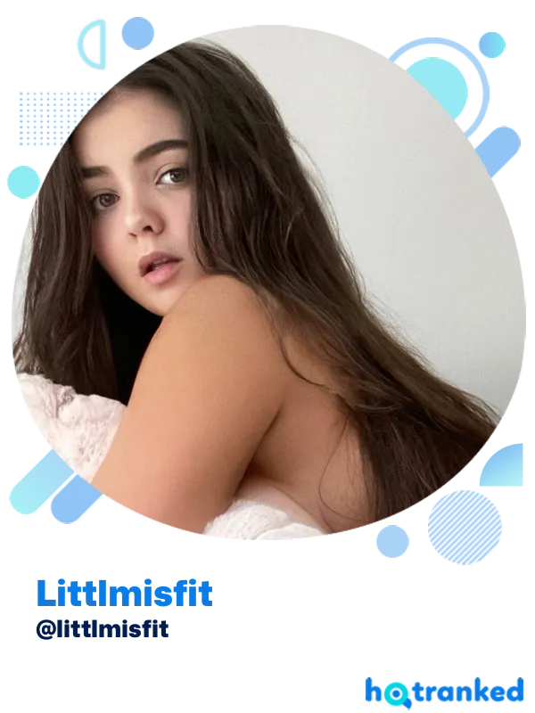 natural Littlmisfit with long dark hair lying on bed