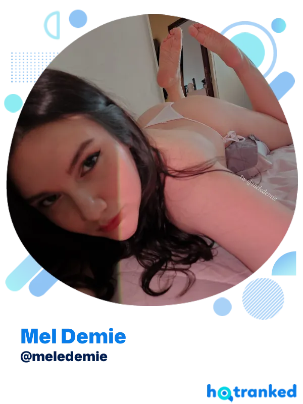 relaxed expression and natural makeup on Mel Demie