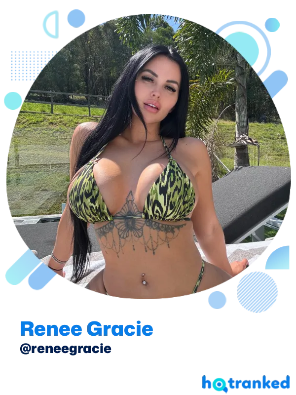 sunlit Renee Gracie in green animal print bikini